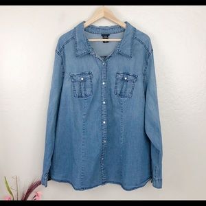 Torrid Taylor Long Sleeves Button Down Shirr